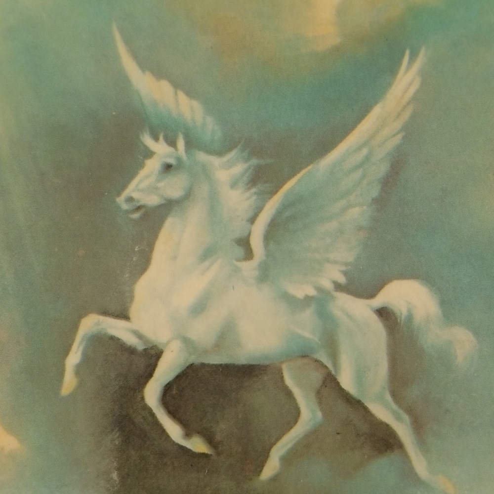 Set of Vintage Flying Horse Foil Decoupage Picture - Picture 7 of 7